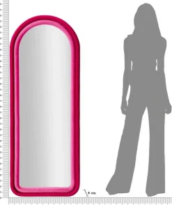 Specchi > Dmora Specchio piccolo fucsia 60x160h cm - Segal Rosa Fucsia