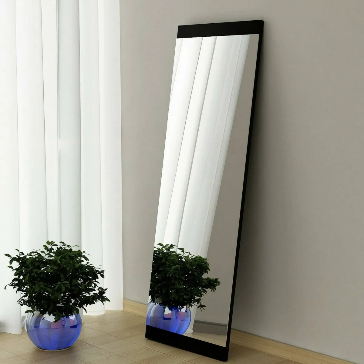 Specchi > Dmora Specchio rettangolare classico 40x120h cm - Fiammetta Nero