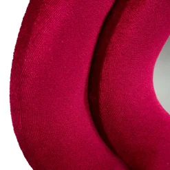 Specchio Rosa Trasparente Cornice Ondulata Effetto Velluto Forma Rettangolare 60x160h cm, Tipologia a Parete - Allen