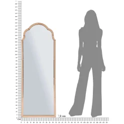 Specchio Rosa Trasparente Cornice Sagomata Forma Rettangolare 55x150h cm, Tipologia a Parete - Berat