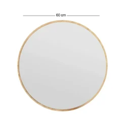 Specchio rotondo rovere 60x60h cm - Adelasia
