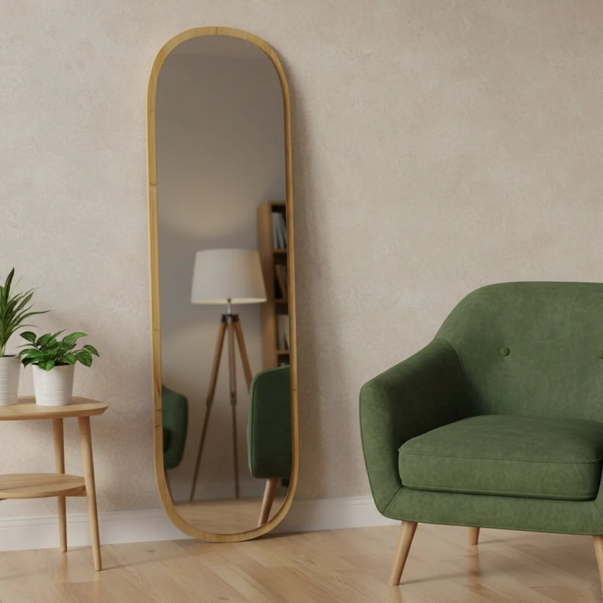 Specchi > Dmora Specchio stretto rovere 40x120h cm - Korban Marrone Rovere