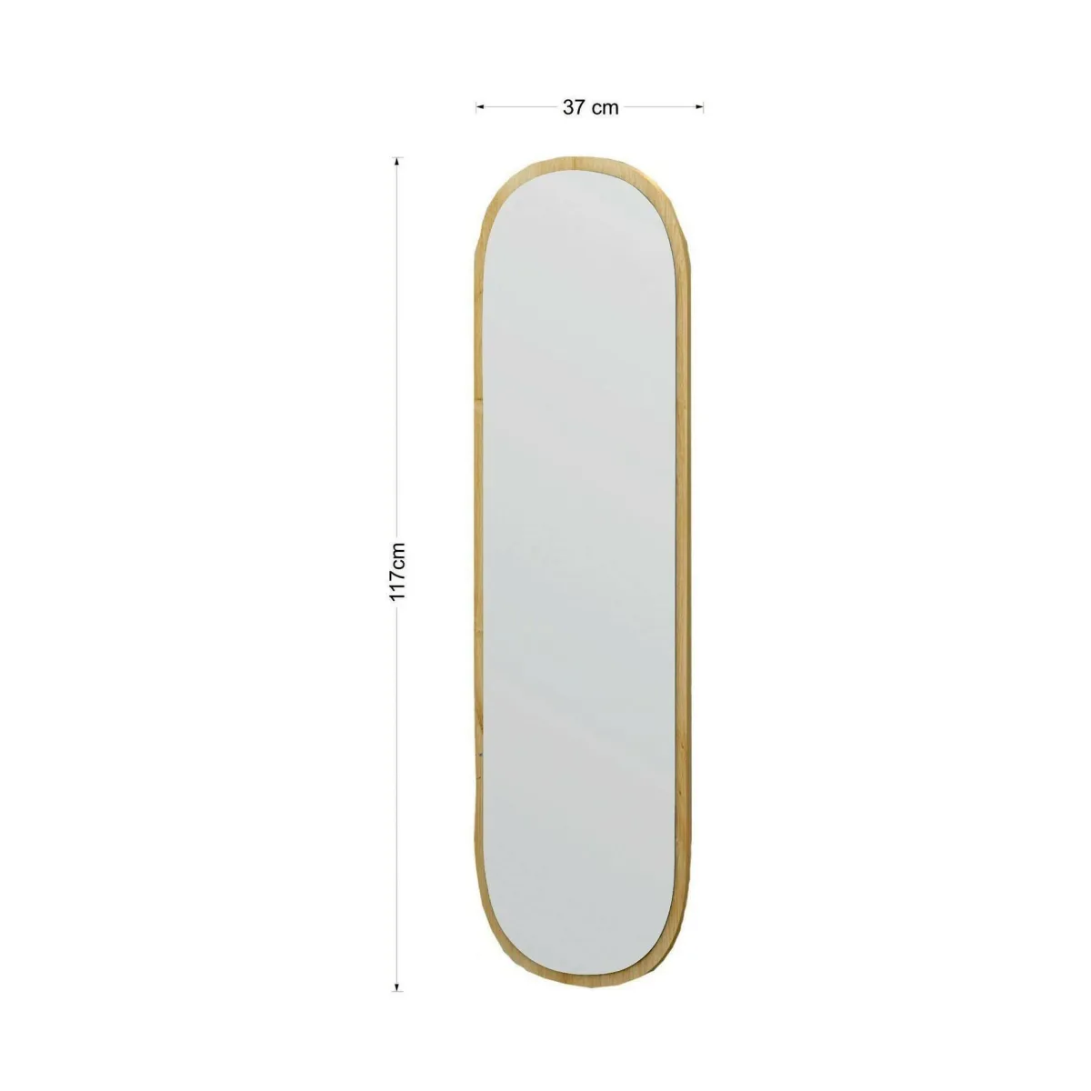 Specchi > Dmora Specchio stretto rovere 40x120h cm - Korban Marrone Rovere
