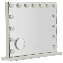 Specchi > Dmora Specchio Lampadine Incluse Forma Rettangolare 61x47h cm, Tipologia a Parete - Galiseri Trasparente