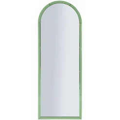 Specchio Verde Trasparente Forma Rettangolare Tipologia a Parete 55x150h cm, Colore Struttura Trasparente - Nida