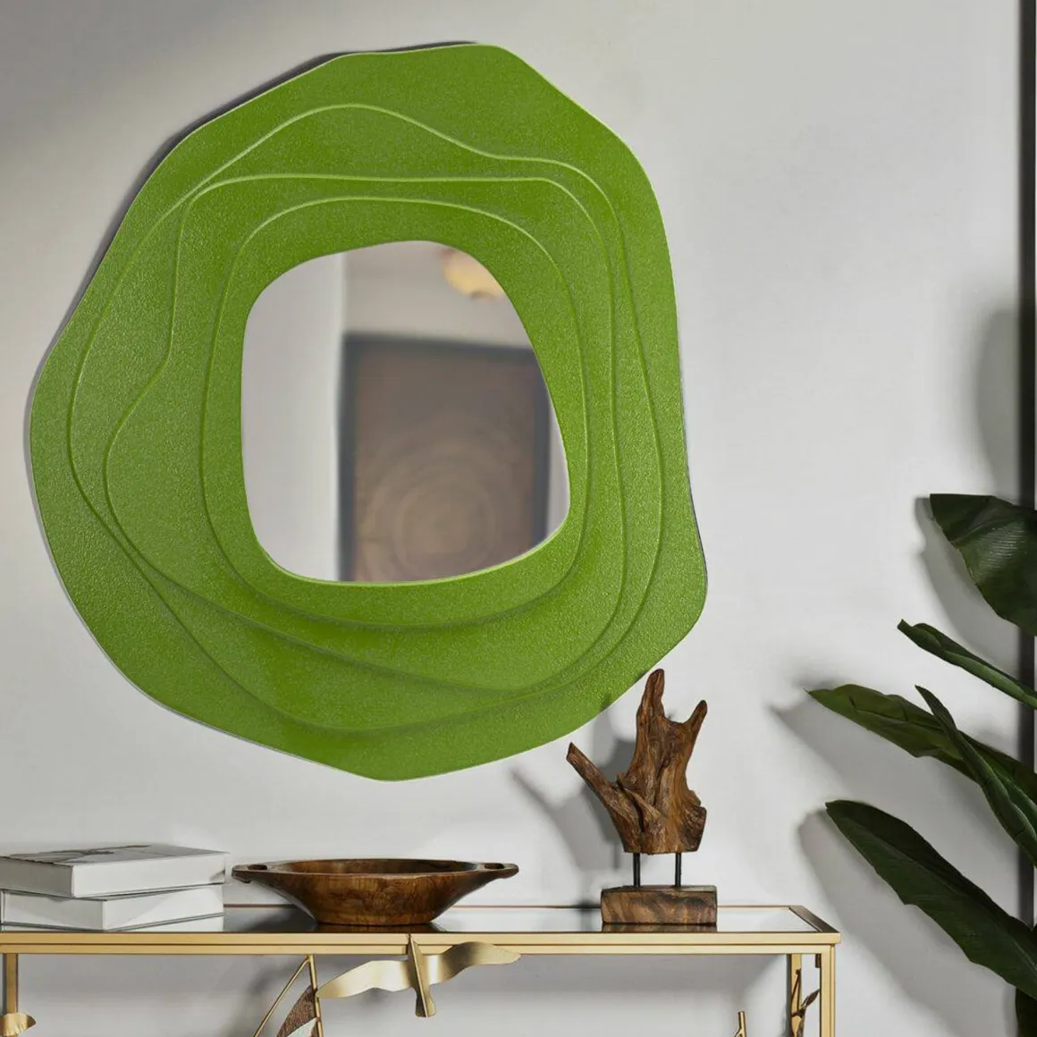 Specchio verde 90x97h cm - Brennero