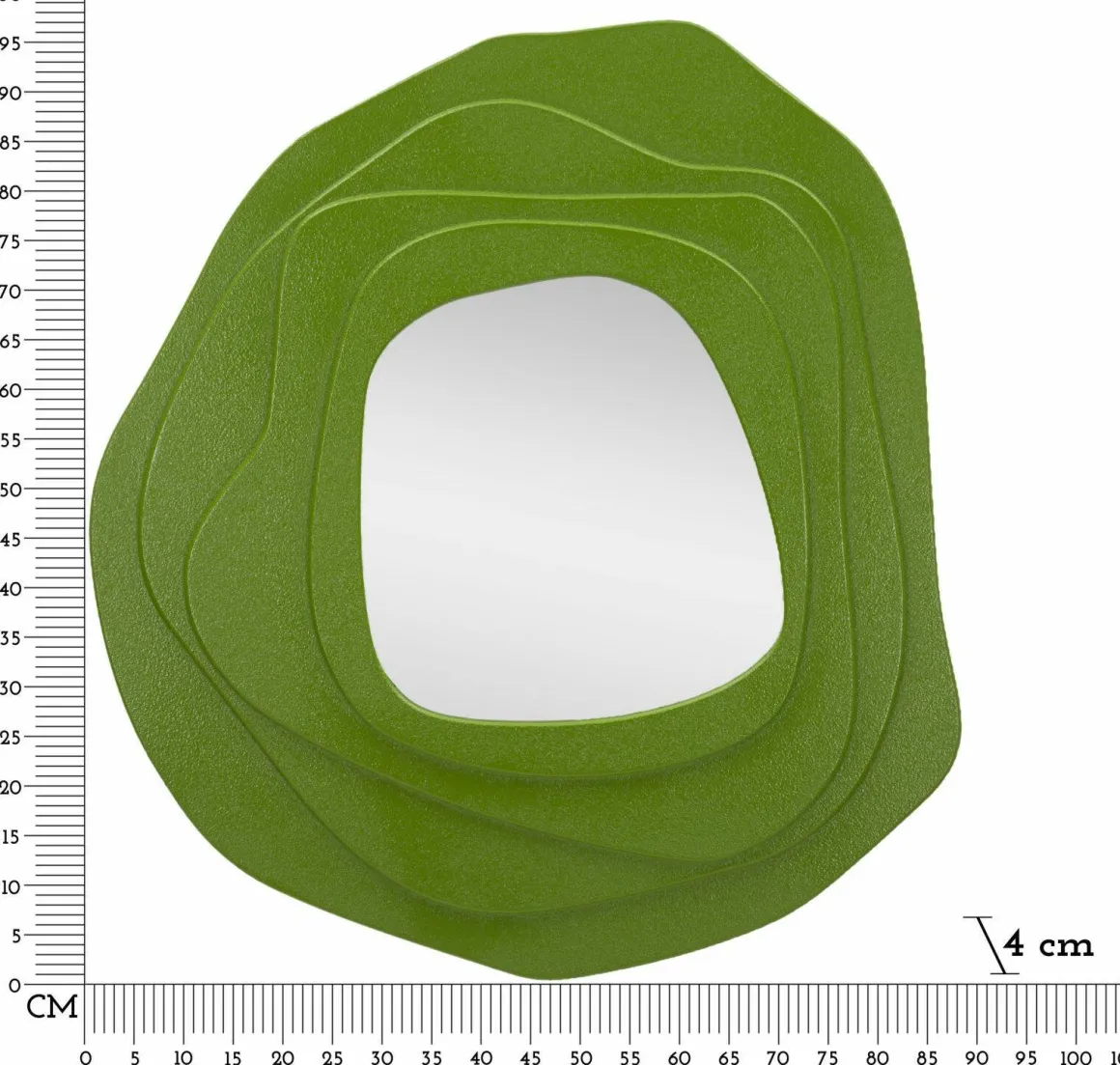Specchio verde 90x97h cm - Brennero