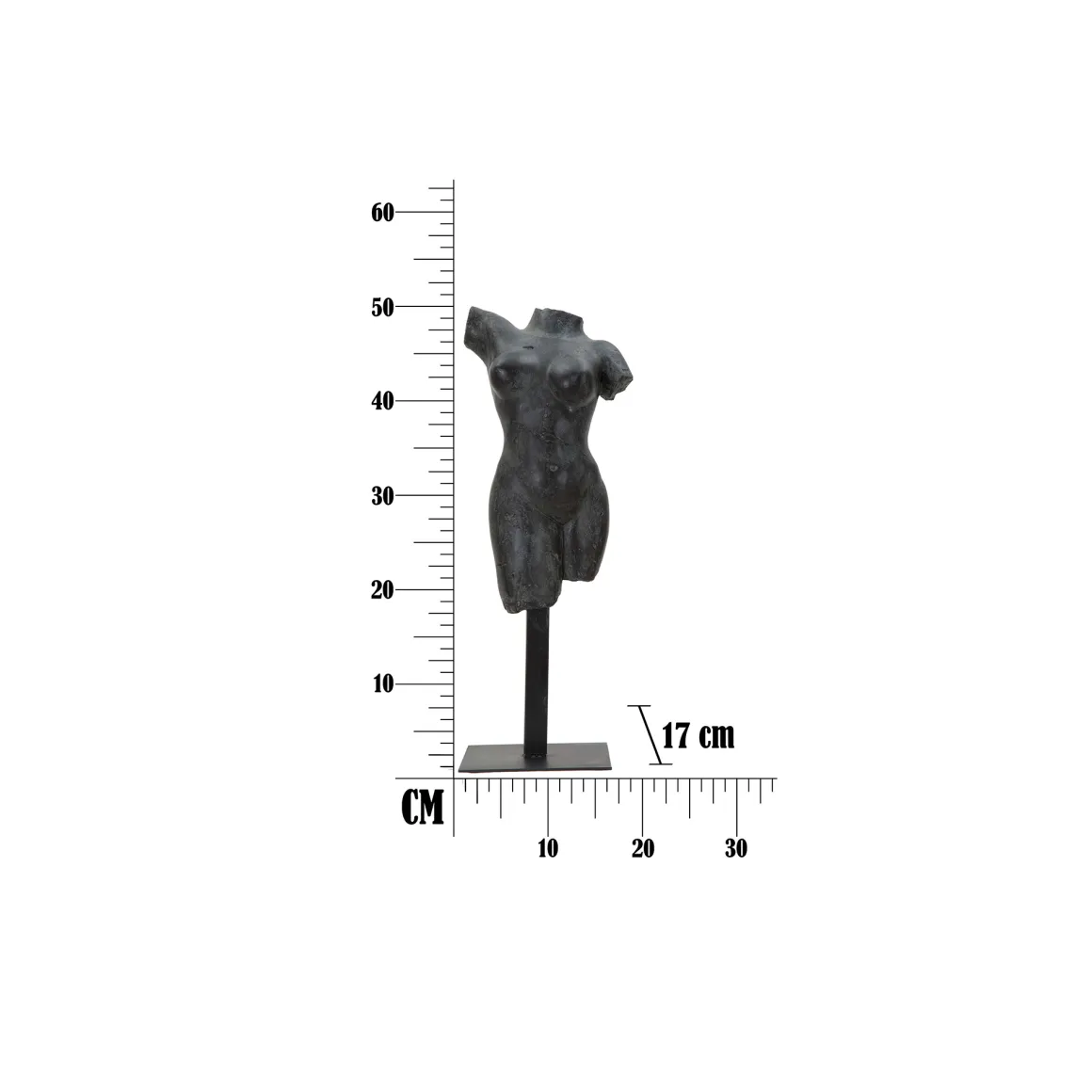 Statua Nero Busto Scultura Classica, - Atlin