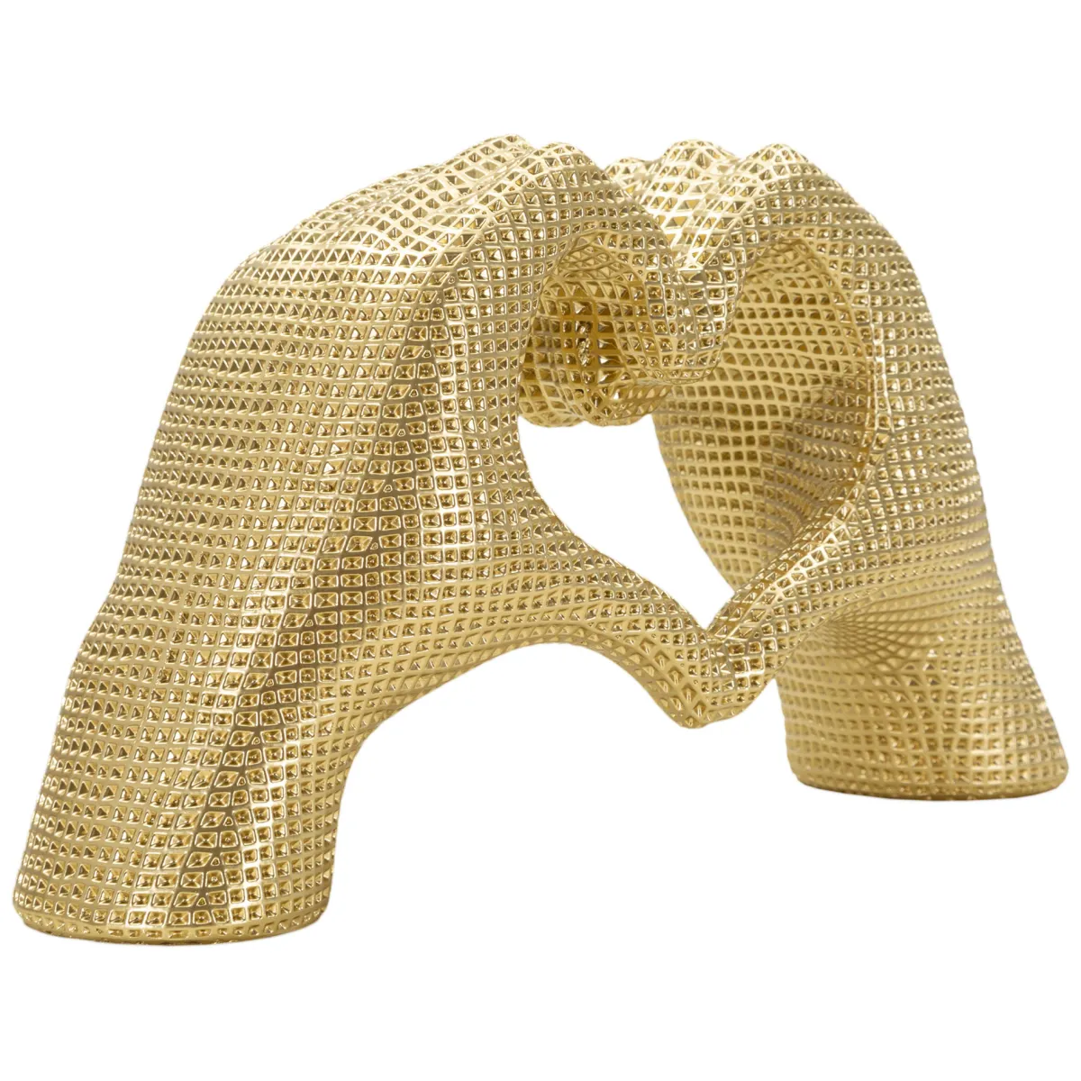 Oggettistica > Dmora Statua Statua Mani Intrecciate, - Bama Oro
