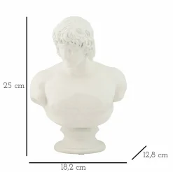 Stauta Encausto, 18x13 h25 cm, Bianco