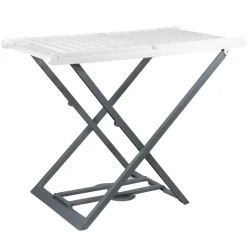 Oggettistica > Dmora Stendibiancheria Bianco Grigio Stendibiancheria Colore Struttura Grigio, Made in Italy - Betts Grigio, Bianco