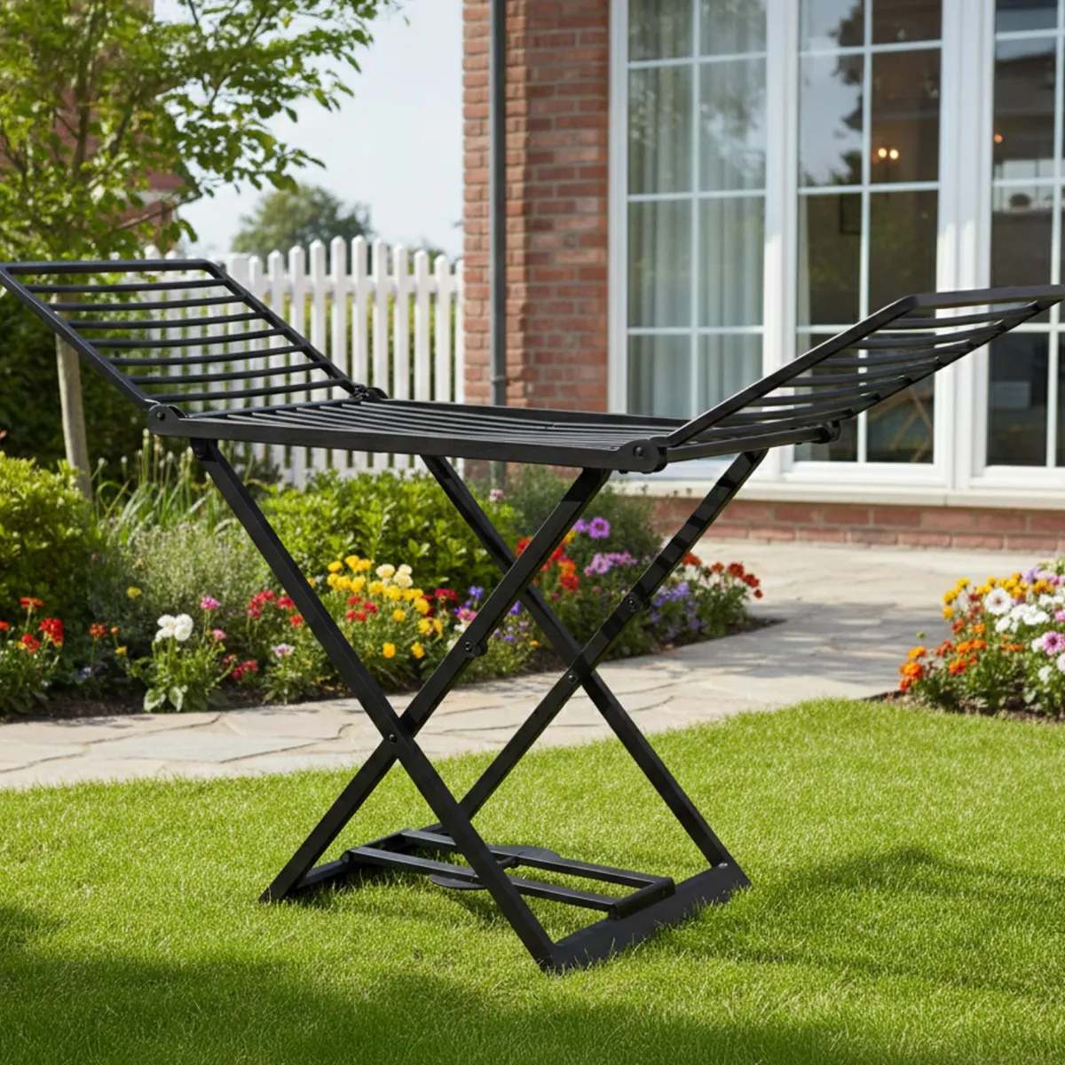 Oggettistica > Dmora Stendibiancheria Stendibiancheria, Made in Italy - Brandywood Nero Antracite