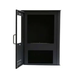 Camini A Bioetanolo > Dmora Stufa a bioetanolo moderna economica 30x50x68h cm nera - Altidona Grigio