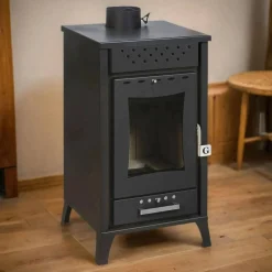 Stufe A Legna > Dmora Stufa a legna Agropoli, 49x46 h91 cm, Nero
