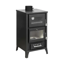 Stufe A Legna > Dmora Stufa a legna Algua, 49x45 h92 cm, Nero