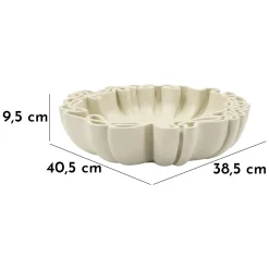 Oggettistica > Dmora Svuotatasche Effetto Pietra Sfumatura Colore Struttura Crema, - Esquel Bianco Crema