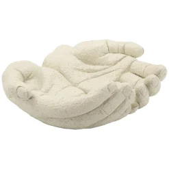 Oggettistica > Dmora Svuotatasche Effetto Pietra Sfumatura Colore Struttura Crema, - Fane Bianco Crema