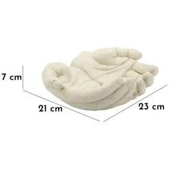 Oggettistica > Dmora Svuotatasche Effetto Pietra Sfumatura Colore Struttura Crema, - Fane Bianco Crema