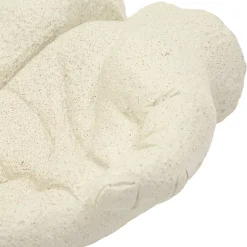 Oggettistica > Dmora Svuotatasche Effetto Pietra Sfumatura Colore Struttura Crema, - Fane Bianco Crema