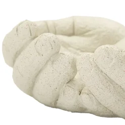 Oggettistica > Dmora Svuotatasche Effetto Pietra Sfumatura Colore Struttura Crema, - Fane Bianco Crema