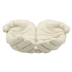 Oggettistica > Dmora Svuotatasche Effetto Pietra Sfumatura Colore Struttura Crema, - Fane Bianco Crema