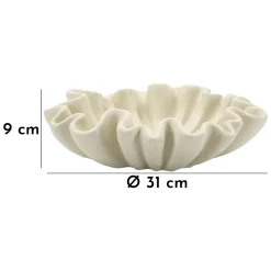 Oggettistica > Dmora Svuotatasche Effetto Pietra Sfumatura Colore Struttura Crema, - Fanepale Bianco Crema
