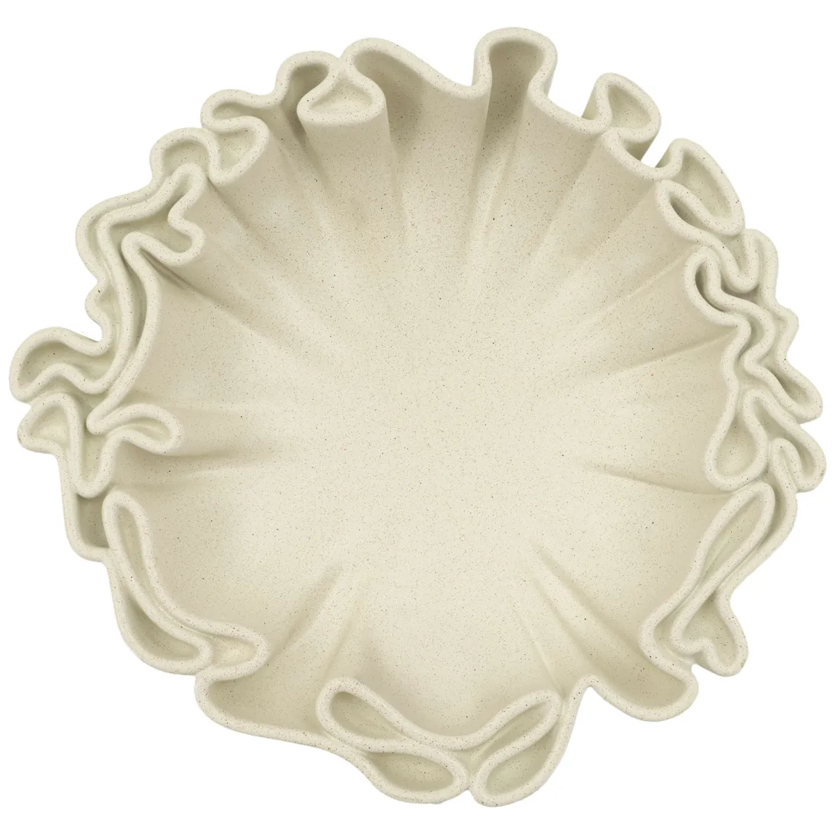 Oggettistica > Dmora Svuotatasche Effetto Pietra Sfumatura Colore Struttura Crema, - Fanepale Bianco Crema