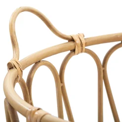 Svuotatasche Marrone Intrecciatura Effetto Rattan Materiale Struttura in Metallo, - Suchit