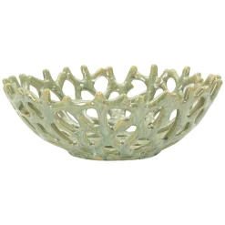 Oggettistica > Dmora Svuotatasche Verde oro Effetto Vetro Soffiato Colore Struttura oro, - Fapamati Oro, Verde