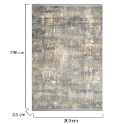 Tappeto Bellefontaine, Grigio e Beige, 200x290 cm