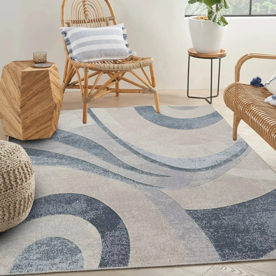 Tappeto blu 220x140 cm, Antiscivolo - Hot Springs