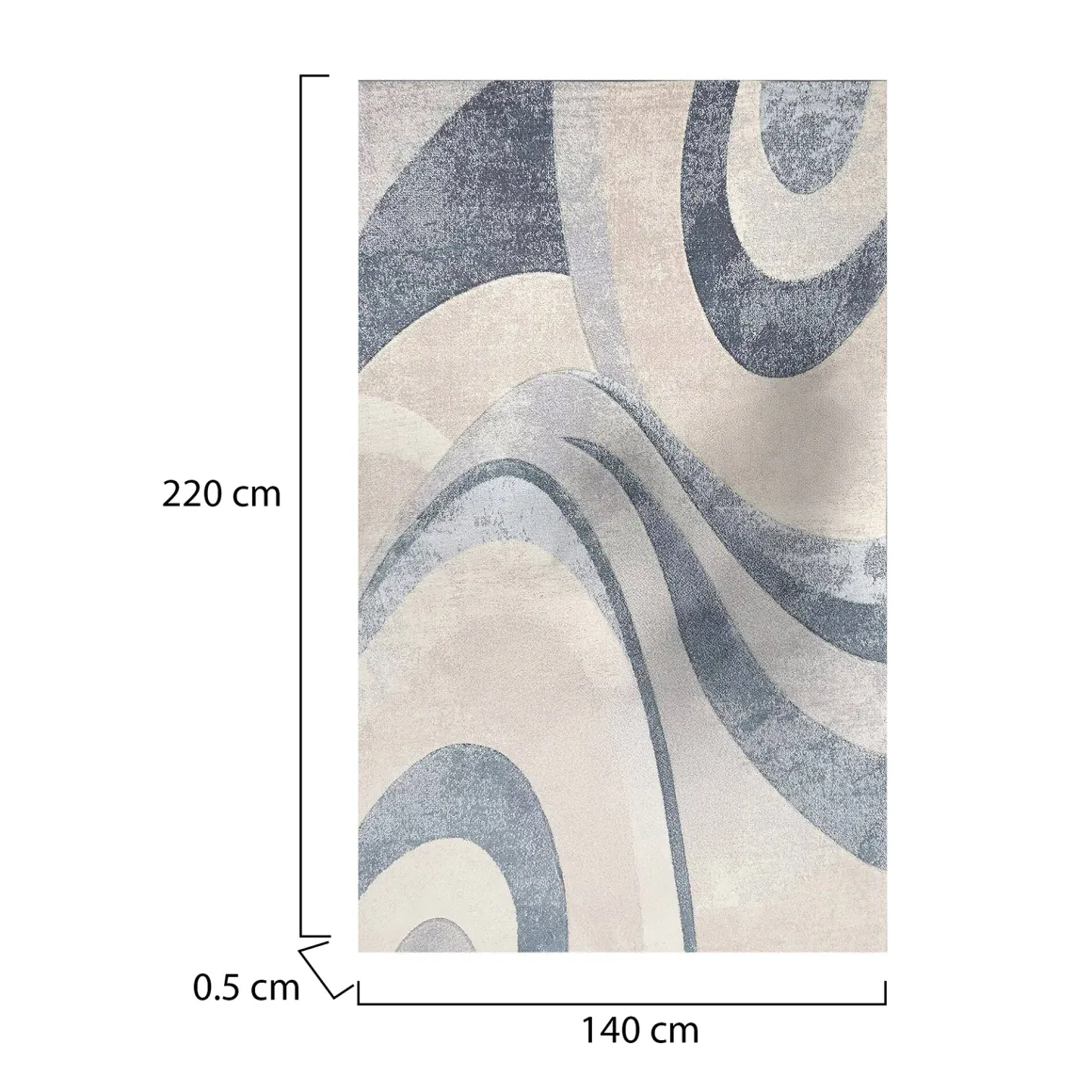 Tappeto blu 220x140 cm, Antiscivolo - Hot Springs
