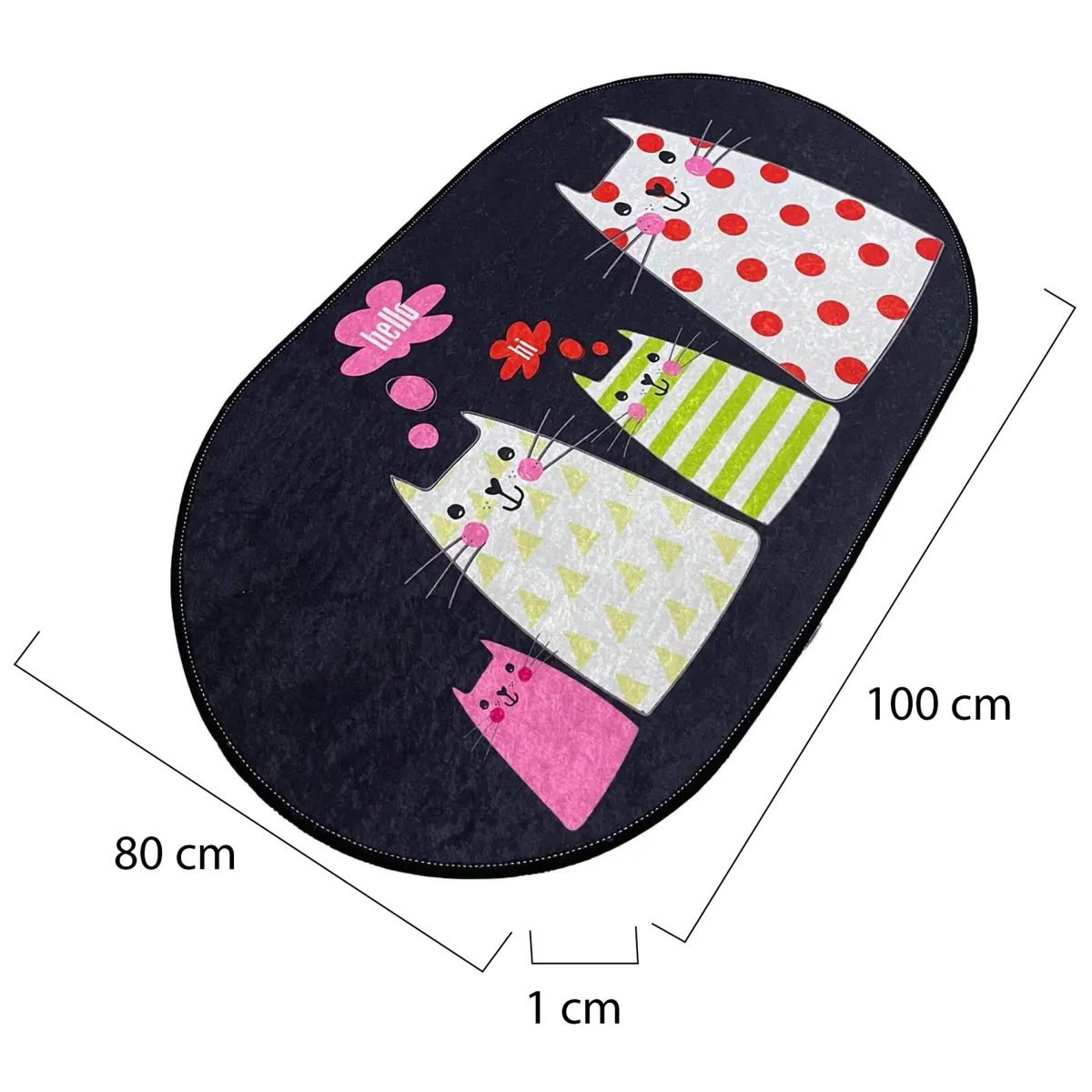 Tappeti Da Bagno > Dmora Tappeto da bagno Piqua, 100x80 cm, Multicolore