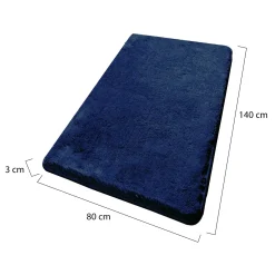 Tappeto da bagno Shelby, 140x80 cm, Blu