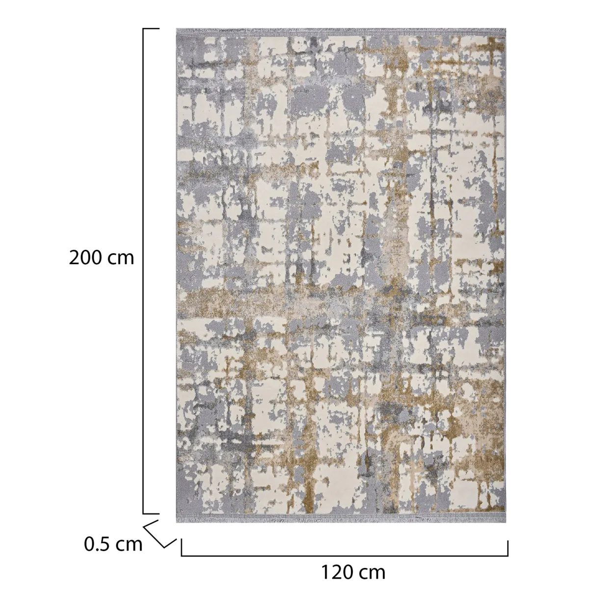 Tappeti Decorativi > Dmora Tappeto Delaware, e Beige, 120x200 cm Grigio