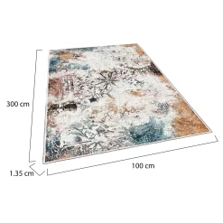 Tappeto Rocky River, Multicolore, 100x300 cm