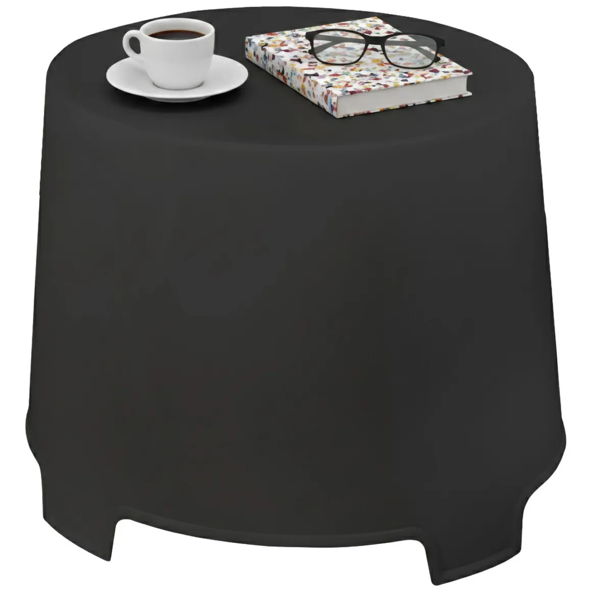 Tavolino da Esterno Nero Antracite 2 Posti 46x40x38h cm, Made in Italy - Crudup