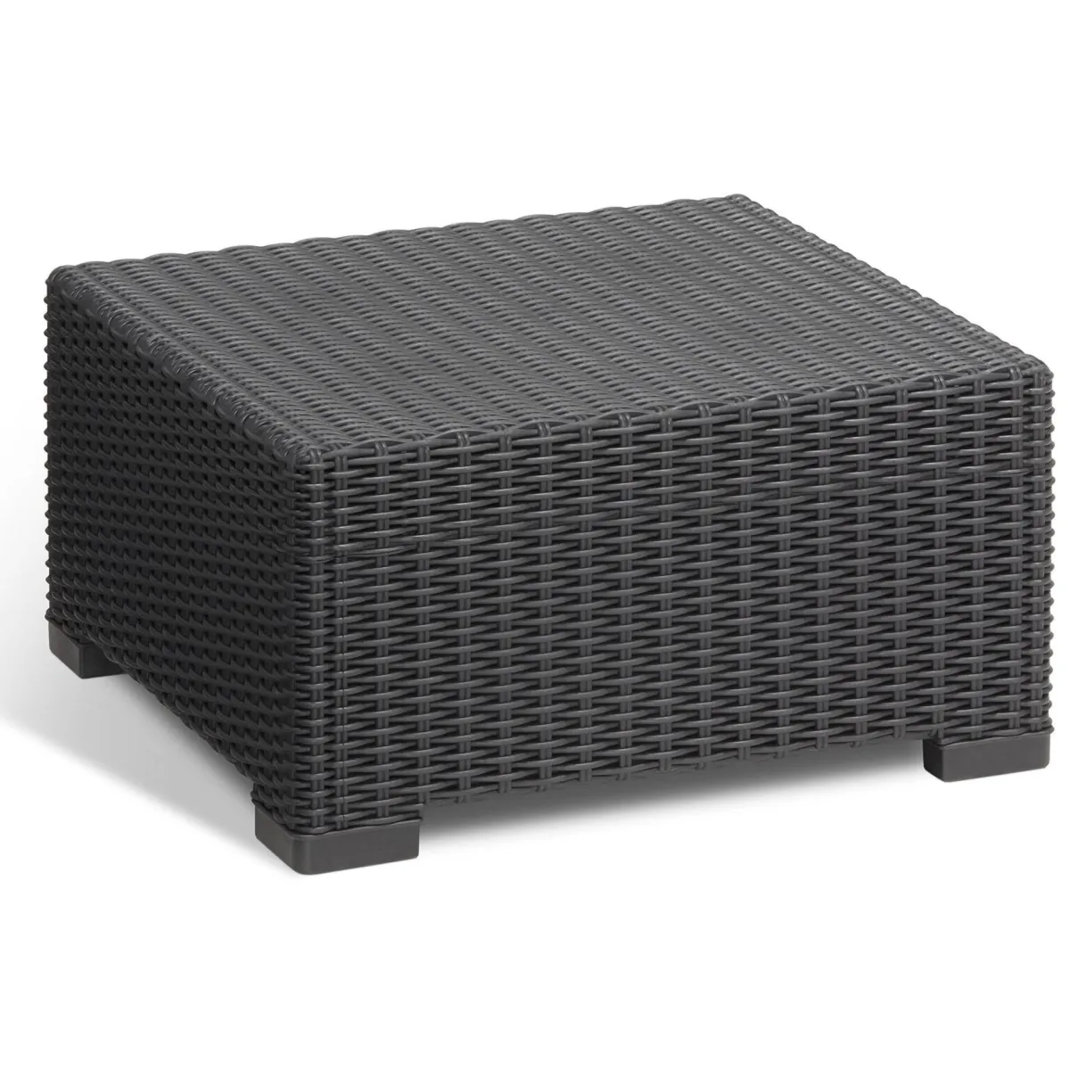 Tavoli Da Esterno > Dmora Tavolino da esterno Parksville, 68x68 h35 cm, Antracite Nero Antracite