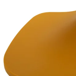 Tavolini Da Salotto > Dmora Tavolino da Salotto Forma Rotondo Colore Ripiano 40x50x40h cm, Materiale Piano in Metallo - Ilam Arancione
