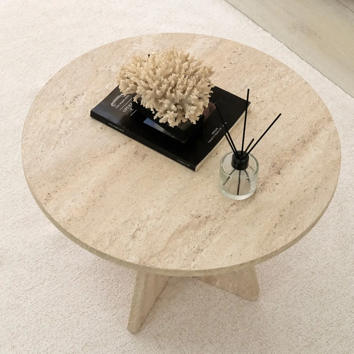 Tavolini Da Salotto > Dmora Tavolino da Salotto Beige Marmo Marrone Noce un Vano con Piedini 105x60x35h cm, Forma Rettangolare - Medicina Marrone Noce, Beige Marmo