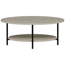 Tavolini Da Salotto > Dmora Tavolino da Salotto un Vano Forma Rettangolare 87x50x32h cm, Sfumatura Colore Ripiano Marmo - Piuro Beige Marmo