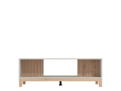 Tavolini Da Salotto > Dmora Tavolino da Salotto Beige Marrone Rovere un Cassetto un Vano 96x40x43h cm, Forma Rettangolare - Karisasa Marrone Rovere, Beige