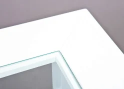 Tavolino da Salotto Bianco 2 Cassetti Portariviste 115x60x45h cm, un Vano - Minturno