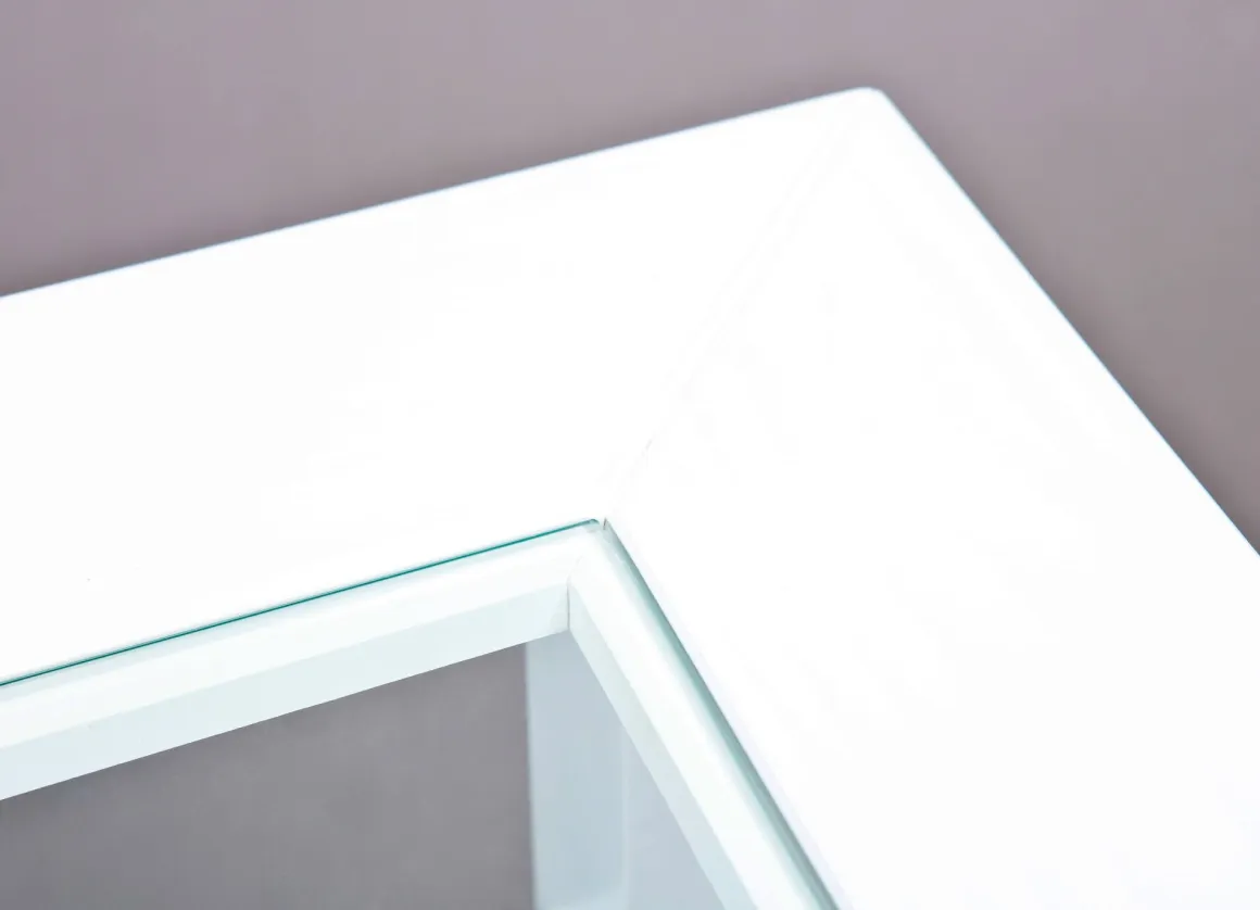 Tavolino da Salotto Bianco 2 Cassetti Portariviste 115x60x45h cm, un Vano - Minturno