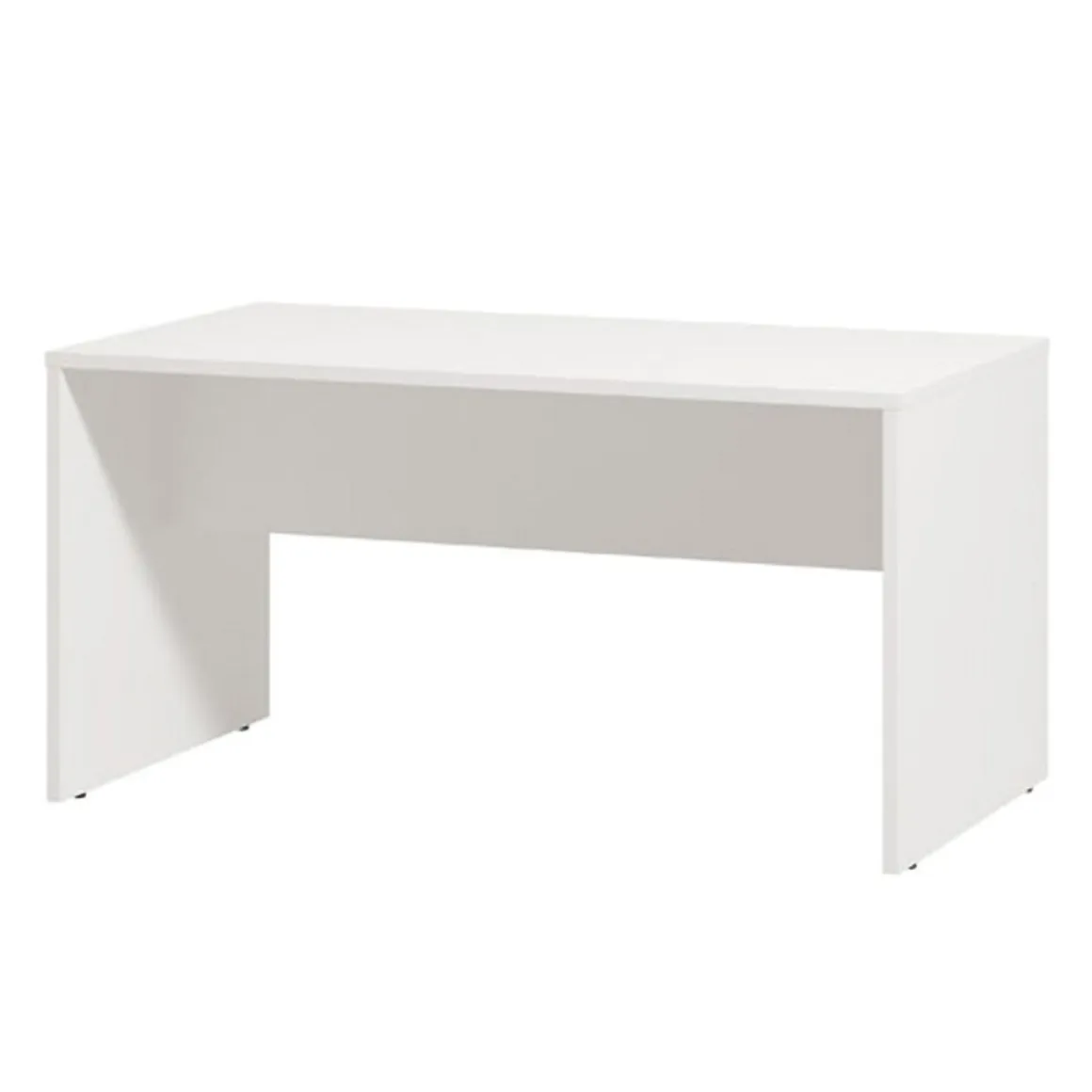 Tavolino da Salotto Bianco con Piedini un Vano 90x49.5x45.5h cm, Forma Rettangolare - Formia
