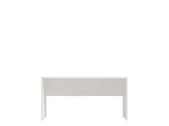 Tavolino da Salotto Bianco con Piedini un Vano 90x49.5x45.5h cm, Forma Rettangolare - Formia