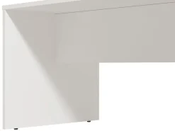 Tavolino da Salotto Bianco con Piedini un Vano 90x49.5x45.5h cm, Forma Rettangolare - Formia