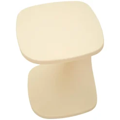 Tavolini Da Salotto > Dmora Tavolino da Salotto Effetto Lucido Forma Rettangolare 47x46x57h cm, Sfumatura Colore Ripiano Crema - Cattaneo Bianco Crema