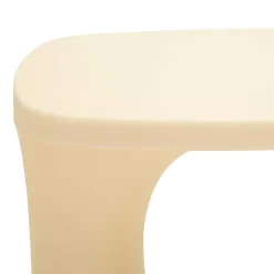 Tavolino da Salotto Bianco Crema Adatto per Indoor/outdoor Forma Rettangolare 44x54x44h cm, Colore Ripiano Bianco - Bagan