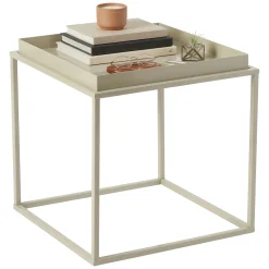 Tavolini Da Salotto > Dmora Tavolino da Salotto Forma Rotondo Colore Ripiano Bianco 33x51x33h cm, Sfumatura Colore Struttura Crema - Bandip Bianco Crema